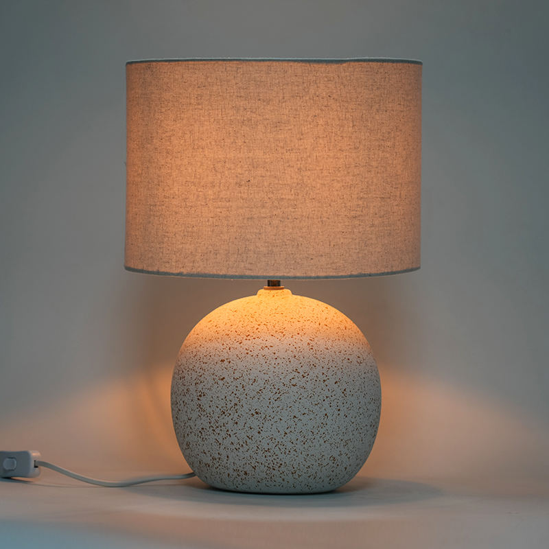 Lampu meja keramik gaya Jepang lampu samping tempat tidur retro