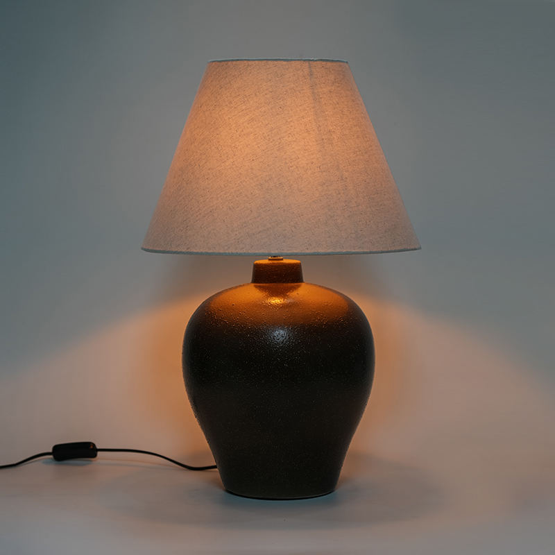 Jar Keramik Retro Lampu Meja Tempat Tidur Gaya Tiongkok Baru