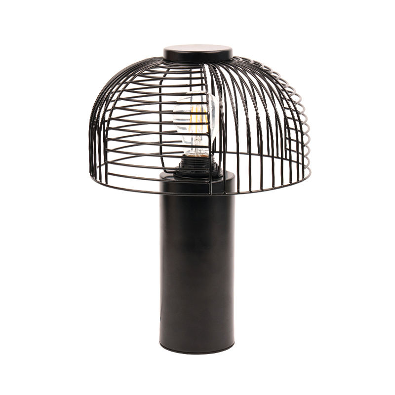 Lampu Tabel Besi Burung Burung Hitam