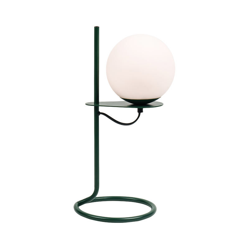 Lampu meja bola kaca sederhana