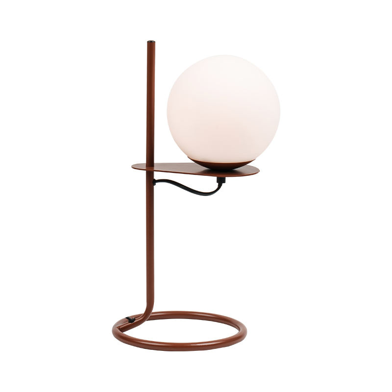 Lampu meja bola kaca sederhana