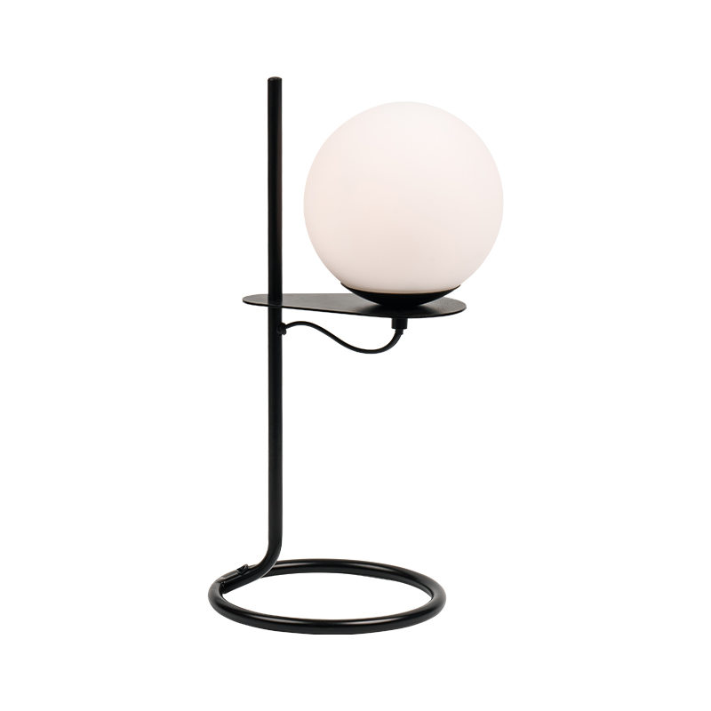 Lampu meja bola kaca sederhana
