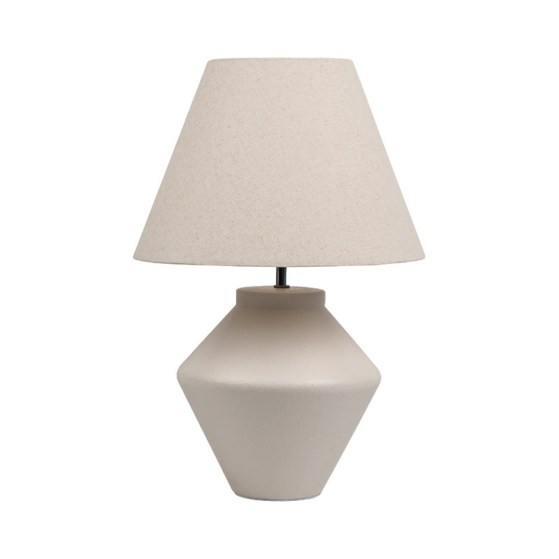 Lampu meja keramik geometris