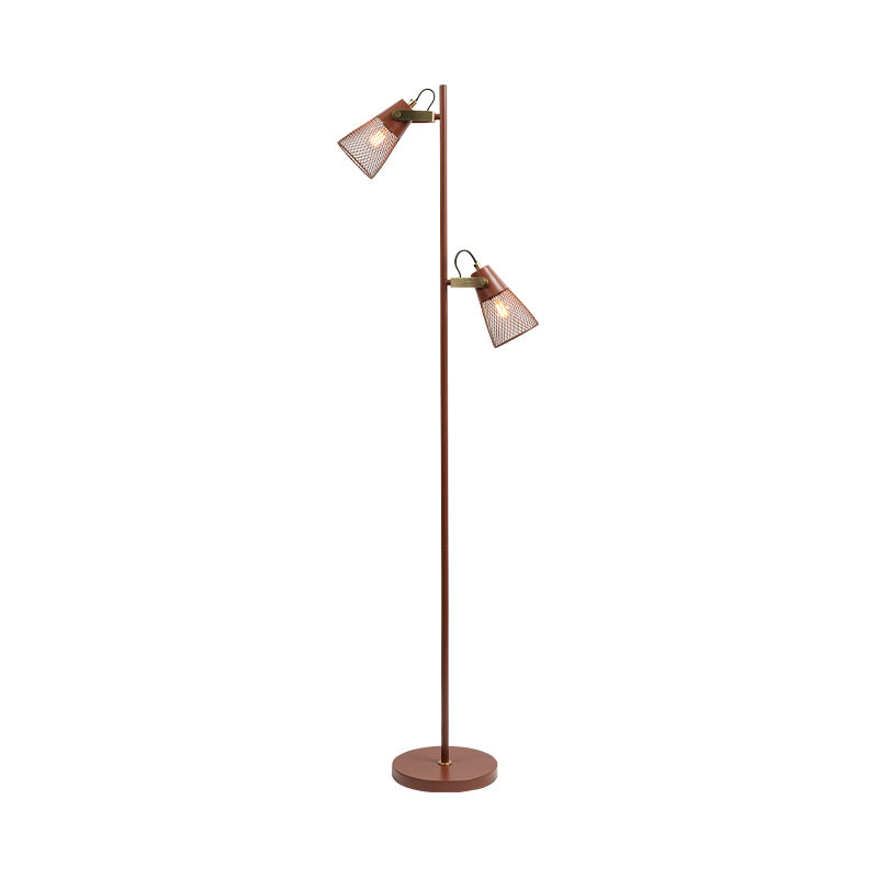 Gaya Industri Lampu lantai logam besi tempa