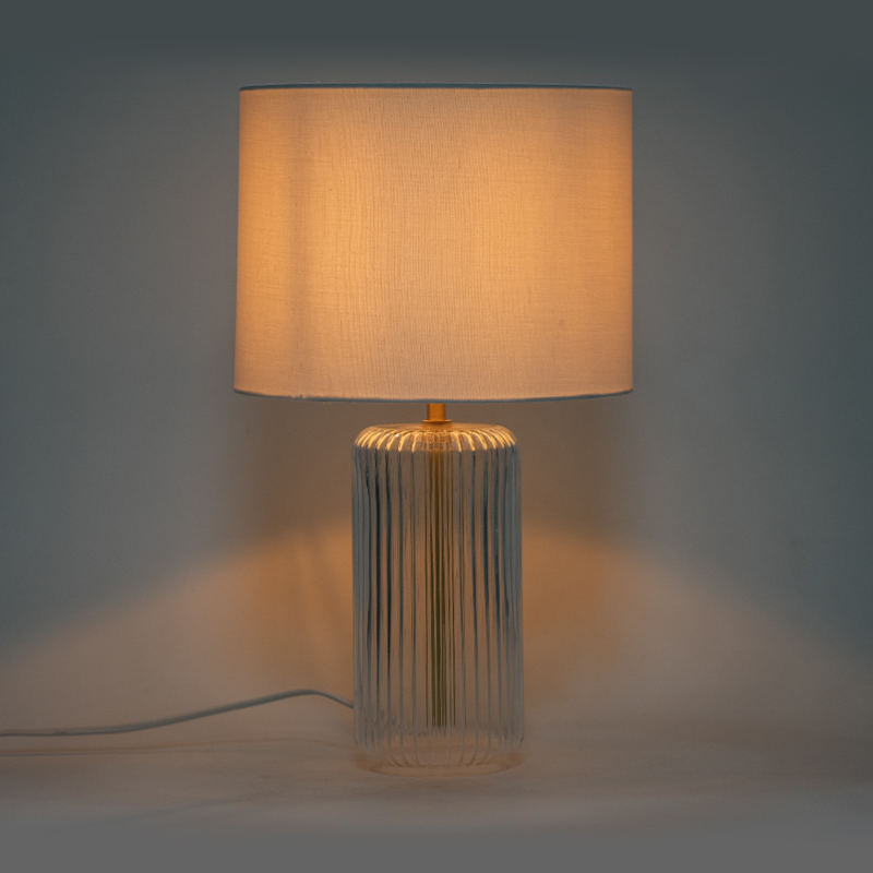 Lampu meja samping tempat tidur gelas Amerika silindris