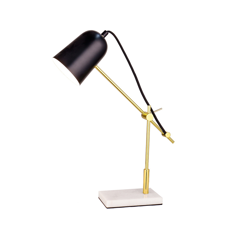 Lampu samping tempat tidur lengan ayun logam