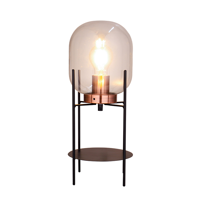 Lampu meja lampu kap lampu kaca sederhana