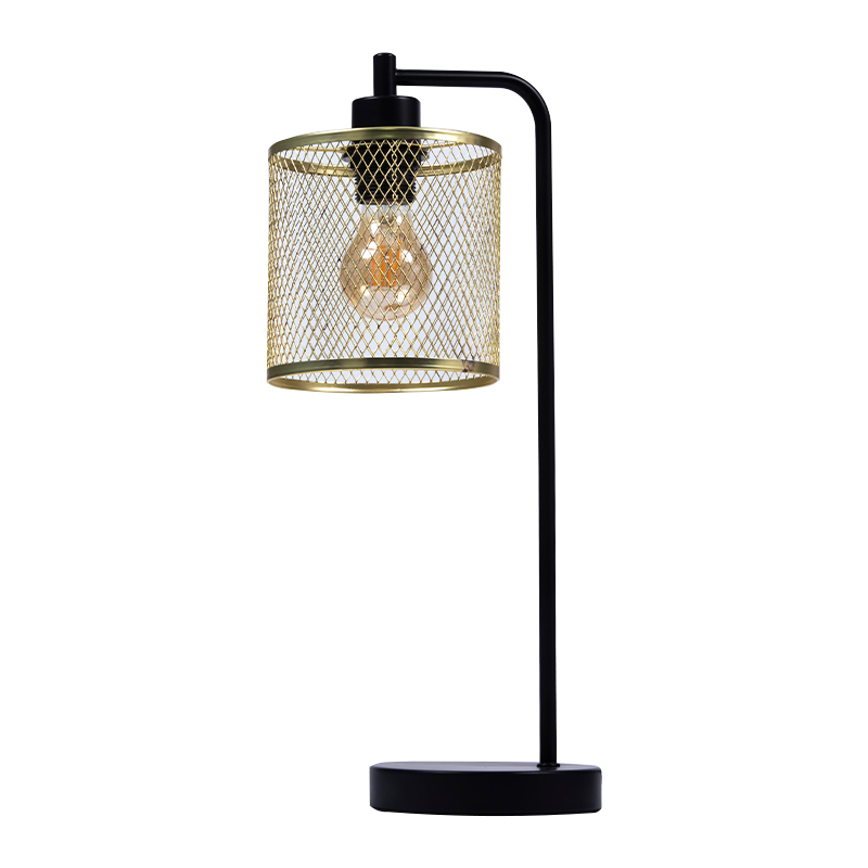 Lampu meja kap lampu hitam