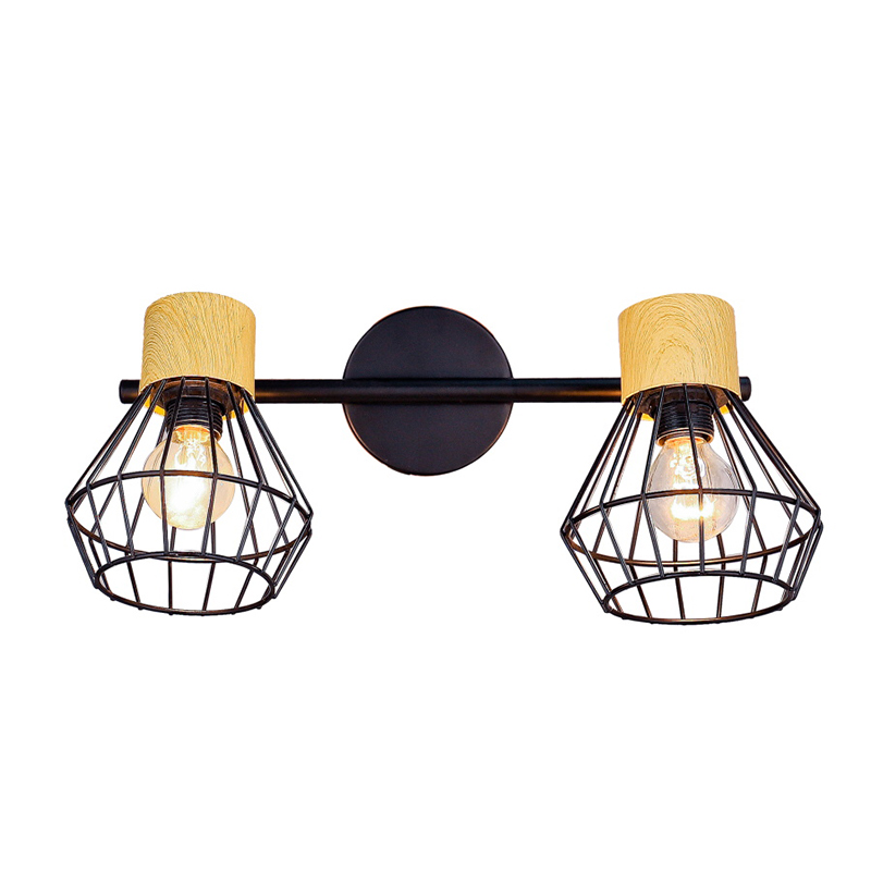 Lampu dinding double-head sederhana